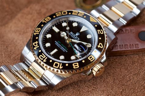 rolex gmt master 2 gold steel replica